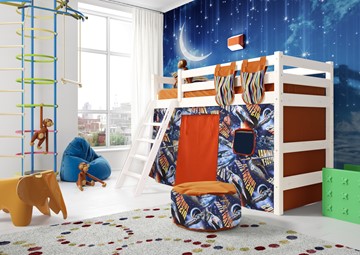 Детская кровать-чердак Соня, Вариант 6 Белый в Саранске