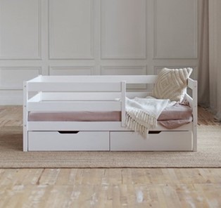 Кровать детская Софа с ящиками, цвет белый в Саранске