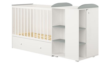 Детская кровать-шкаф с комодом POLINI Kids Ameli 800 Белый / Серый, серия AMELI в Саранске