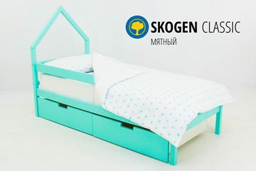 Кровать-домик детская мини Skogen мятная в Саранске
