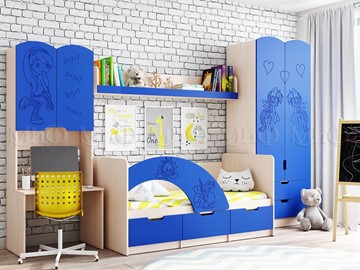 Детская спальня Миф Юниор-3, Синий матовый в Саранске