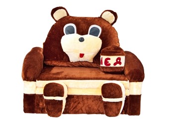 Детский диван Медведь с подушкой, ширина 120 см в Саранске