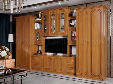 Гостиный гарнитур Альберт со шкафами, глянцевый в Саранске