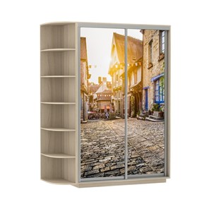 Шкаф 2-х дверный Экспресс 1500x600x2200, со стеллажом, Улица/шимо светлый в Саранске