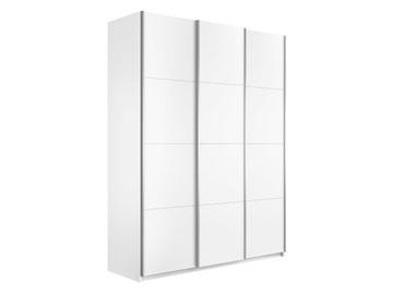 Шкаф 3-створчатый Широкий Прайм (3 ДСП) 2400x570x2300, Белый снег в Саранске