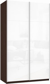 Шкаф-купе двухдверный Прайм (Белое стекло/Белое стекло) 1600x570x2300, венге в Саранске