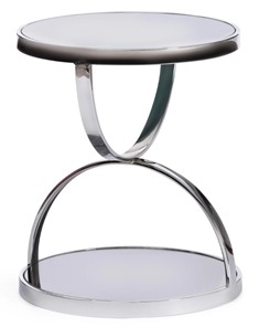 Стеклянный столик в гостиную GROTTO (mod. 9157) металл/дымчатое стекло, 42х42х50, хром в Саранске