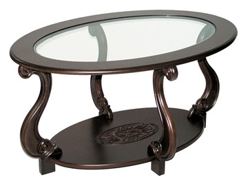 Стеклянный столик Овация-С, темно-коричневый в Саранске