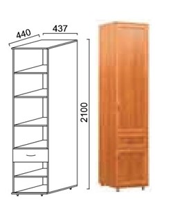 Шкаф двухдверный Александра-1, ПР-4, шимо светлый, МДФ с кожзамом в Саранске