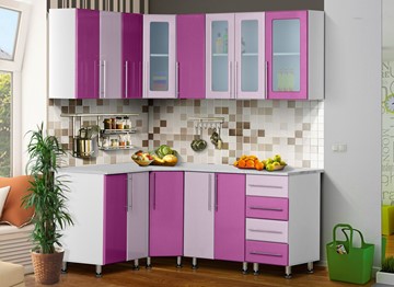 Кухня угловая Мыло 224 1800х1400, цвет Виолетта/Сирень в Саранске