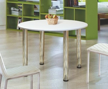 Кухонный круглый стол Круглый 900 на металлических опорах в Саранске