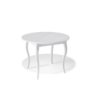 Кухонный стол раздвижной Kenner 1000С (Белый/Стекло белое глянец) в Саранске