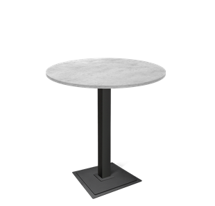 Маленький обеденный стол SHT-TU5-BS1/H110 / SHT-TT 90 ЛДСП (бетон чикаго светло-серый/черный) в Саранске