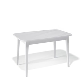 Кухонный стол раздвижной Kenner 1200M (Белый/Стекло белое глянец) в Саранске