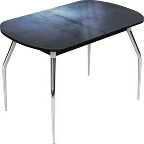 Раздвижной стол Ривьера исп.2 хром №5 (Exclusive h149/черный) в Саранске