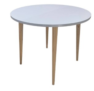 Кухонный раздвижной круглый стол Creo-line Серый камень 90*90 см ЛДСП в Саранске