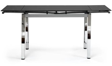 Стеклянный обеденный стол CAMPANA ( mod. 346 ) металл/стекло 70x110/170x76, хром/черный арт.11413 в Саранске