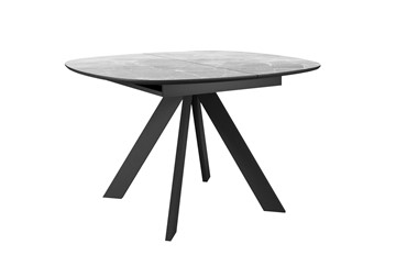 Керамический стол DikLine BK100 Керамика Серый мрамор/подстолье черное/опоры черные в Саранске