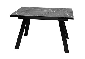 Керамический стол DikLine DKL140 Керамика Черный мрамор/опоры черные (2 уп.) в Саранске