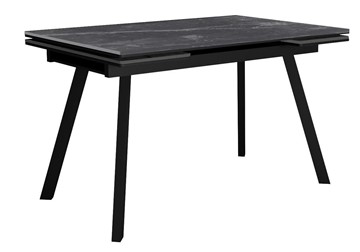 Керамический обеденный стол DikLine SKA125 Керамика Серый мрамор/подстолье черное/опоры черные (2 уп.) в Саранске