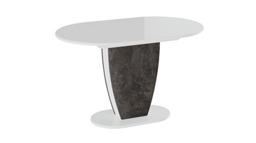 Кухонный овальный стол Монреаль тип 1 (Белый глянец/Моод темный) в Саранске