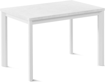 Кухонный раскладной стол Нагано-1L (ноги металлические белые, белый цемент) в Саранске