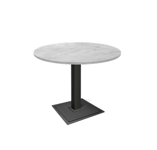 Обеденный круглый стол SHT-TU5-BS1 / SHT-TT 90 ЛДСП (бетон чикаго светло-серый/черный) в Саранске