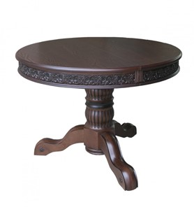 Деревянный стол на кухню Милорд 110х160, Орех + Патина в Саранске