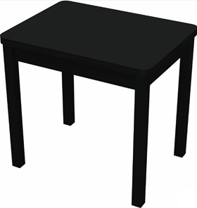 Обеденный раздвижной стол Бари дерево №8 (стекло черное/черный) в Саранске