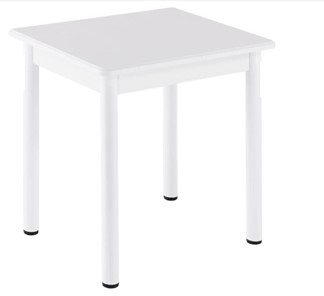 Кухонный пристенный стол НСПА-07 МДФ, белый МДФ/белое дерево/36 прямые трубки белый в Саранске
