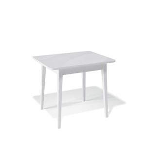 Кухонный стол раскладной Kenner 900M (Белый/Стекло белое глянец) в Саранске