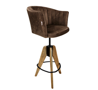 Барный стул SHT-ST42-1 / SHT-S92 (кофейный трюфель/браш.коричневый/черный муар) в Саранске