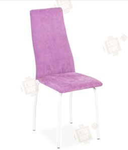 Кухонный стул Волна, каркас металл белый, инфинити фиолетовый в Саранске