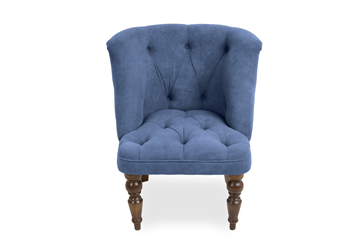 Мягкое кресло Бриджит синий ножки коричневые в Саранске