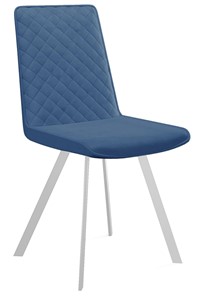Обеденный стул 202, микровелюр B8 blue, ножки белые в Саранске