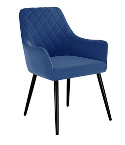 Кухонный стул 241, микровелюр Z20 синий, ножки черные в Саранске