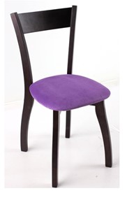Обеденный стул Лугано каркас массив венге, велюр -  инфинити фиолетовый в Саранске
