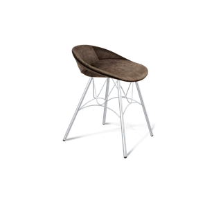 Обеденный стул SHT-ST19-SF1 / SHT-S100 (кофейный трюфель/хром лак) в Саранске