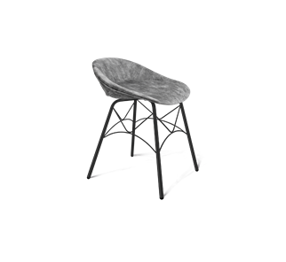 Обеденный стул SHT-ST19-SF1 / SHT-S107 (дымный/черный муар) в Саранске