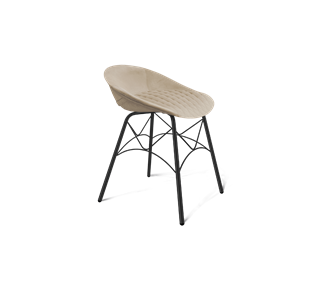 Обеденный стул SHT-ST19-SF1 / SHT-S107 (ванильный крем/черный муар) в Саранске