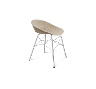 Обеденный стул SHT-ST19-SF1 / SHT-S107 (ванильный крем/хром лак) в Саранске