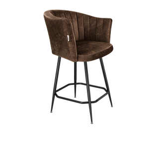 Полубарный стул SHT-ST42-1 / SHT-S148-1 (кофейный трюфель/черный муар) в Саранске