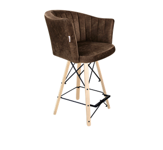 Полубарный стул SHT-ST42-1 / SHT-S80-1 (кофейный трюфель/прозрачный лак/черный) в Саранске