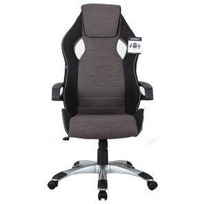 Кресло офисное Brabix Techno GM-002 (ткань, черное/серое, вставки белые) в Саранске