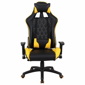 Кресло Brabix GT Master GM-110 (две подушки, экокожа, черное/желтое) 531927 в Саранске