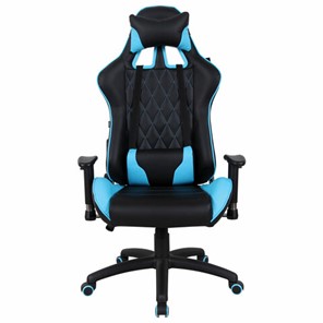 Офисное кресло Brabix GT Master GM-110 (две подушки, экокожа, черное/голубое) 531928 в Саранске