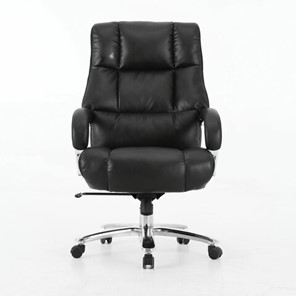 Кресло офисное Brabix Premium Bomer HD-007 (рециклированная кожа, хром, черное) 531939 в Саранске