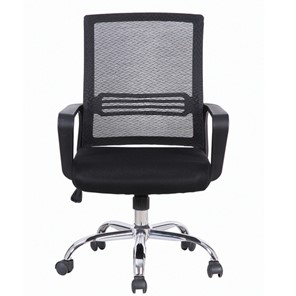 Компьютерное кресло Brabix Daily MG-317 (с подлокотниками, хром, черное) 531833 в Саранске