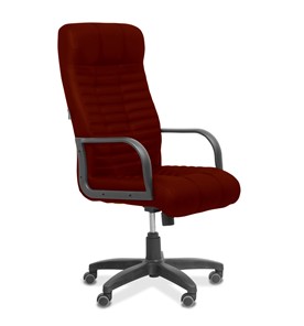 Офисное кресло для руководителя Атлант, ткань TW / бордовая в Саранске