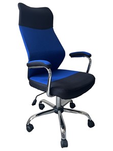 Кресло компьютерное C168 черный/синий в Саранске